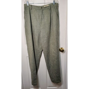 Eddie Bauer Women’s Wool Dress Pants Size 16 Green Tweed Lined Career